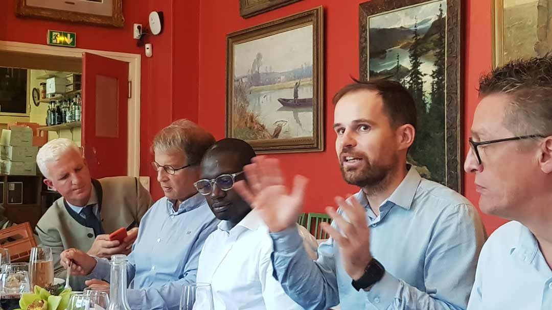 David Laurent, Entreprises pour l'Environnemment, EpE, speaking at Lunch At The Circle